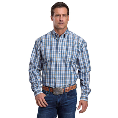 Stetson Men's Vintage Blue Plaid Shirt 11-001-0579-2011