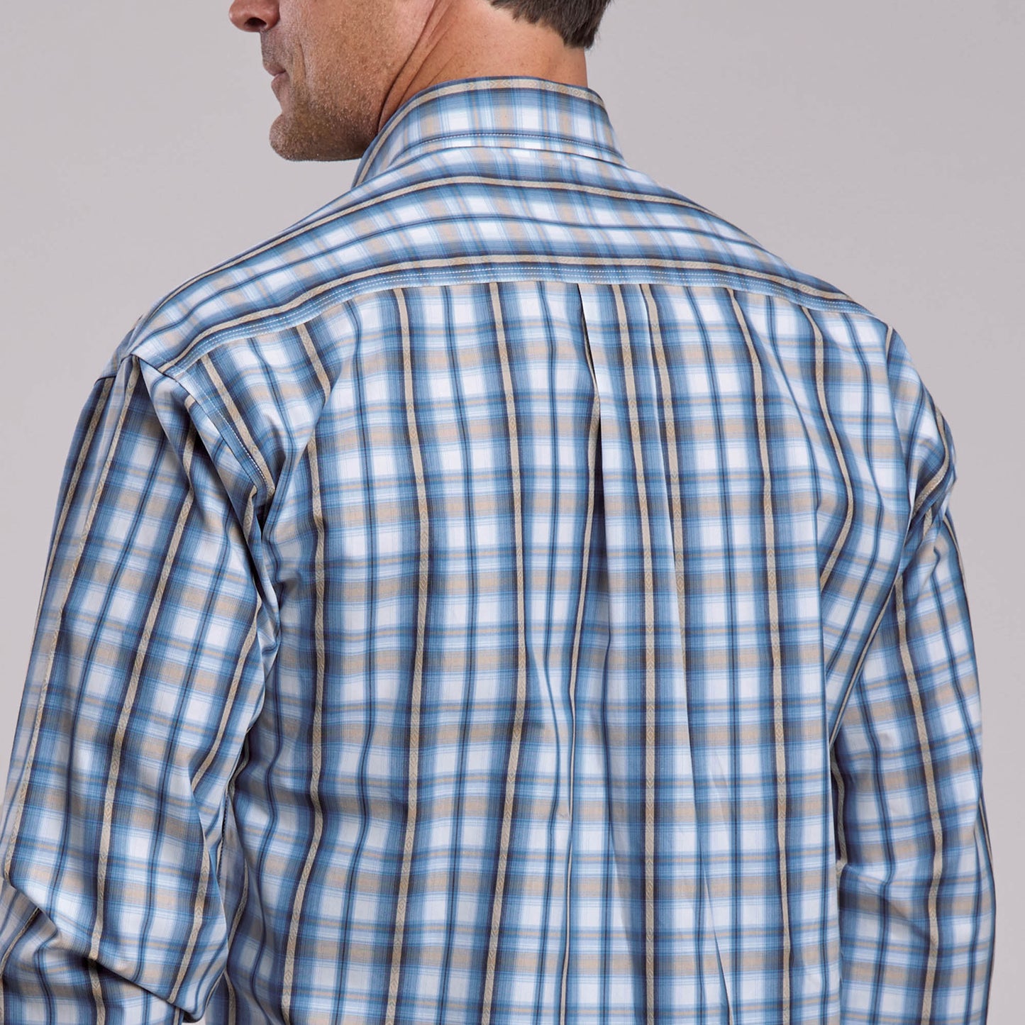 Stetson Men's Vintage Blue Plaid Shirt 11-001-0579-2011