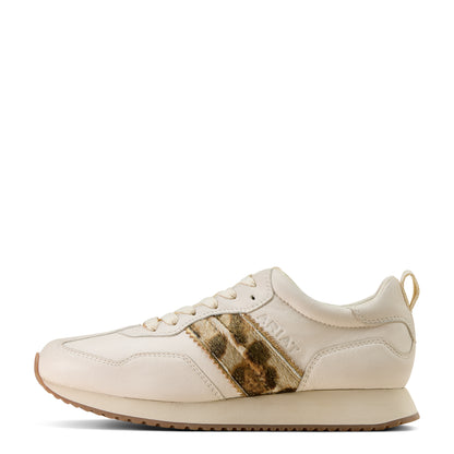 Ariat Women's Ranch Runner Shoe - Bright Cream/Gilded Leopard
