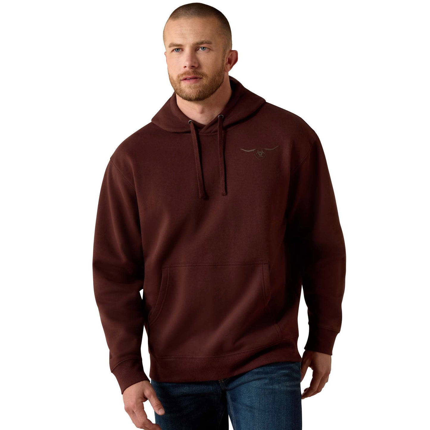 Ariat Men's Shield Steerhead Hoodie - Brown