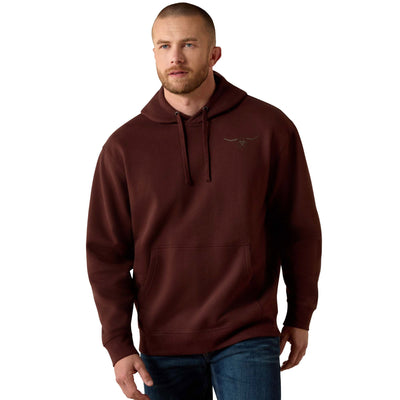 Ariat Men's Shield Steerhead Hoodie - Brown