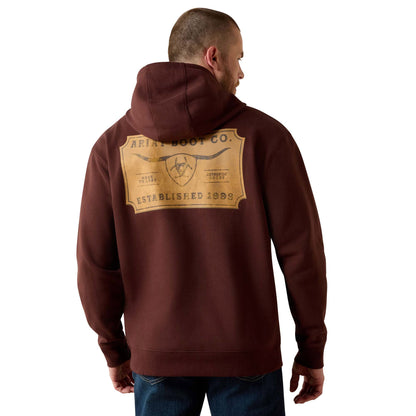 Ariat Men's Shield Steerhead Hoodie - Brown