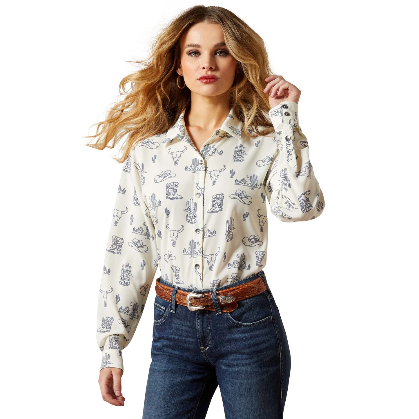 Ariat Women's Homestyle Long Sleeve Shirt - Deserted Print