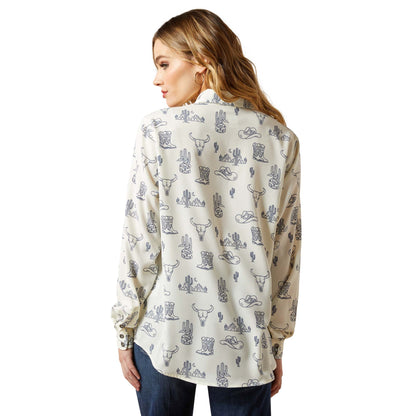 Ariat Women's Homestyle Long Sleeve Shirt - Deserted Print