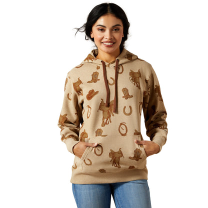 Ariat Women's Logo 2.0 Hoodie - Savannah Tan Heather