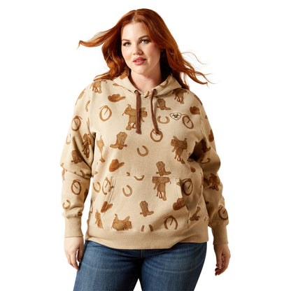Ariat Women's Logo 2.0 Hoodie - Savannah Tan Heather