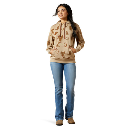 Ariat Women's Logo 2.0 Hoodie - Savannah Tan Heather