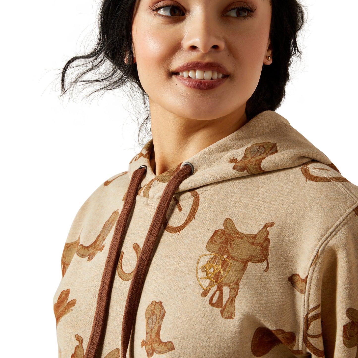 Ariat Women's Logo 2.0 Hoodie - Savannah Tan Heather