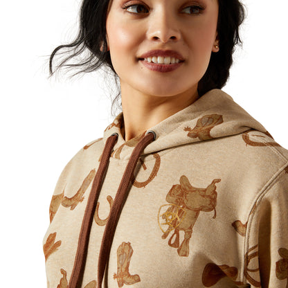 Ariat Women's Logo 2.0 Hoodie - Savannah Tan Heather
