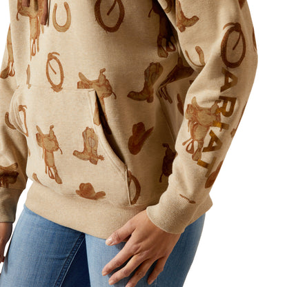 Ariat Women's Logo 2.0 Hoodie - Savannah Tan Heather