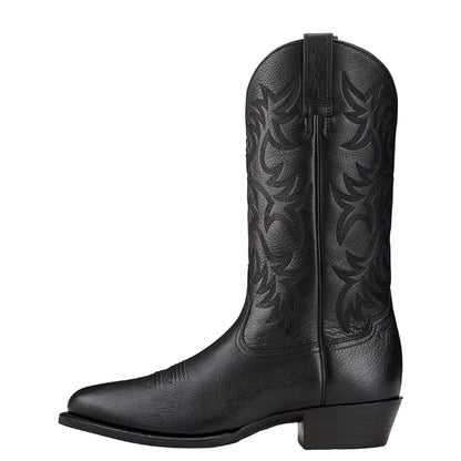 Ariat Men's Heritage Western R Toe - Black Deertan