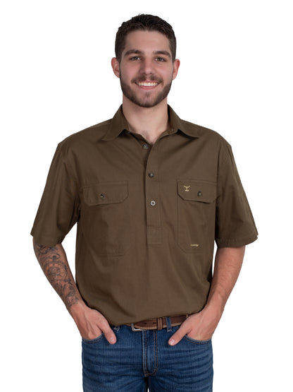 Just Country Men's Adam Short Sleeve Work Shirt