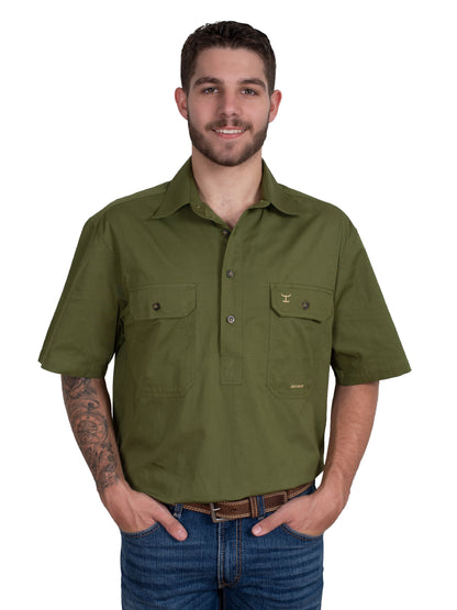 Just Country Men's Adam Short Sleeve Work Shirt