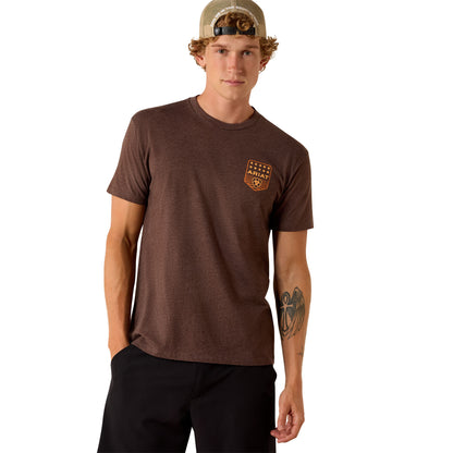 Ariat Men's Stripe Patriotic Badge T-shirt - Brown Heather