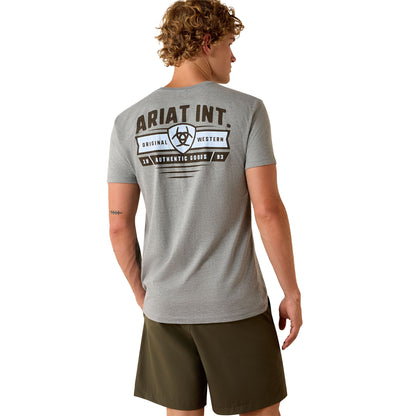 Ariat Men's Banner Badge T-shirt - Iceberg