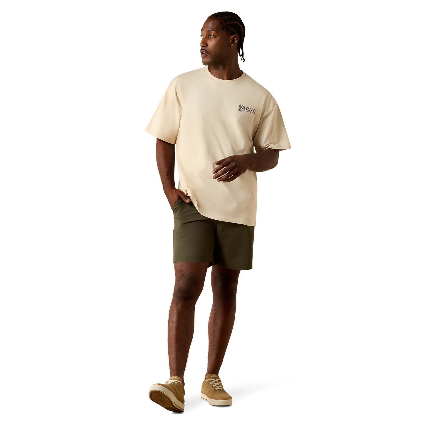 Ariat Men's The Wicked Boxy T-shirt - Sandshell