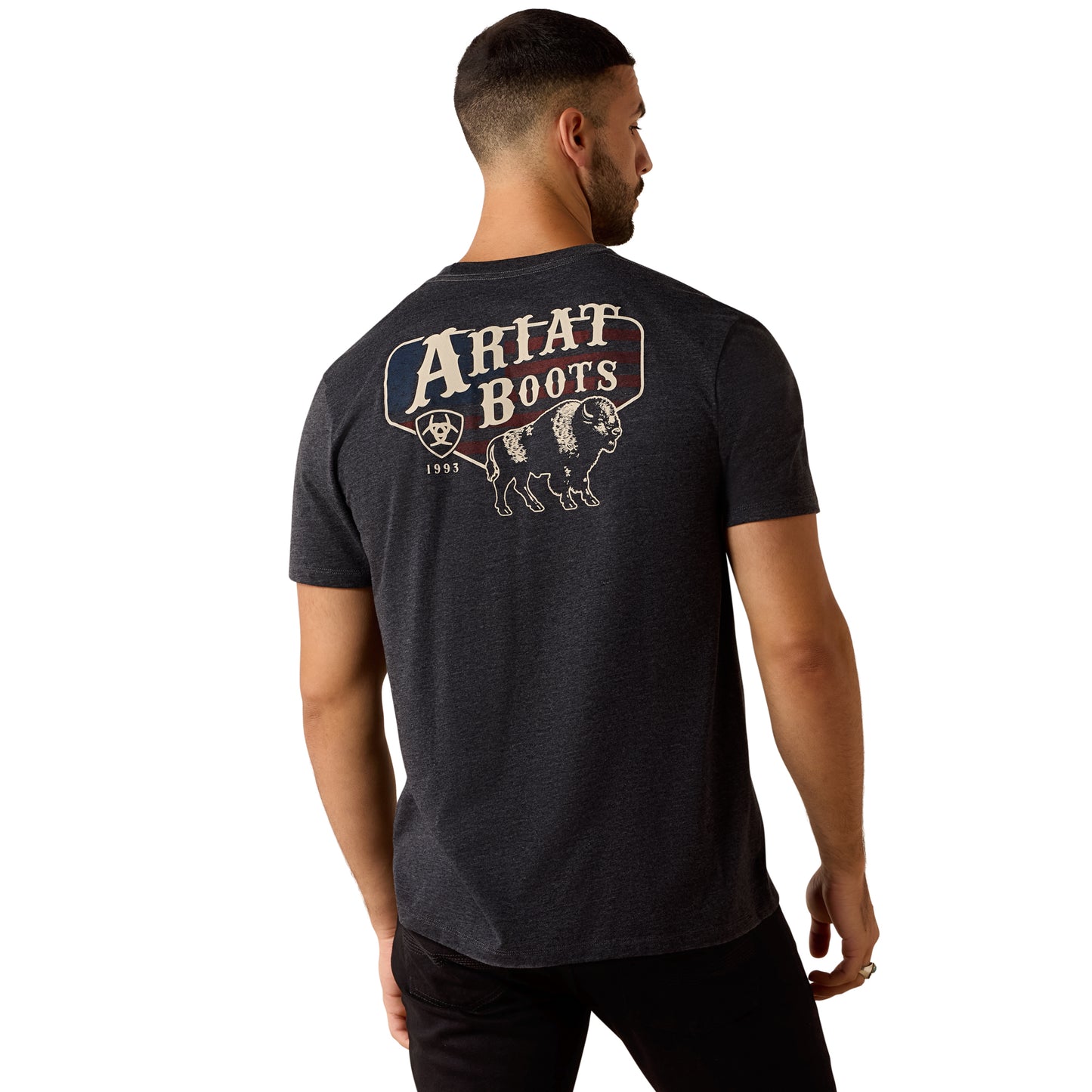 Ariat Men's American Bison T-shirt - Charcoal Heather