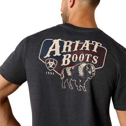 Ariat Men's American Bison T-shirt - Charcoal Heather