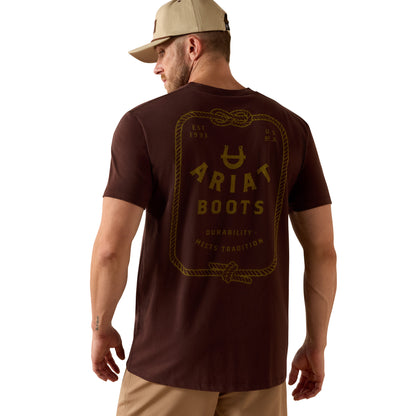 Ariat Men's Western Ropes T-shirt - Puce