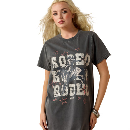 Ariat Women's Star Spangled Rodeo T-shirt - Charcoal Mineral Wash