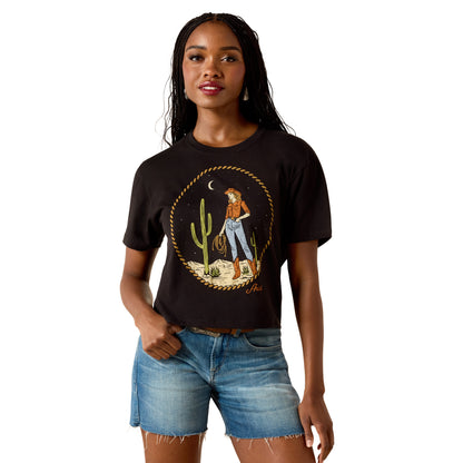 Ariat Women's Night Sky Cowgirl  T-shirt - Black