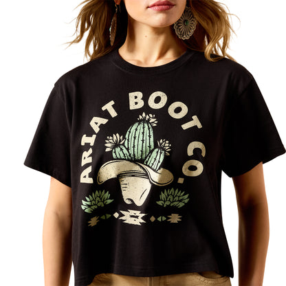 Ariat Women's Cacti Cowboy Hat T-shirt - Black