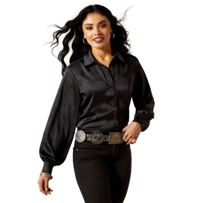 Ariat Women's Jolie Snap Long Sleeve Shirt - Black