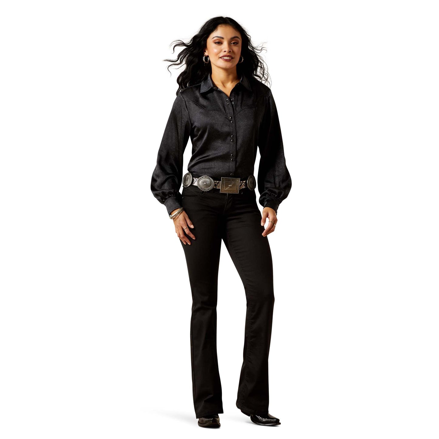 Ariat Women's Jolie Snap Long Sleeve Shirt - Black