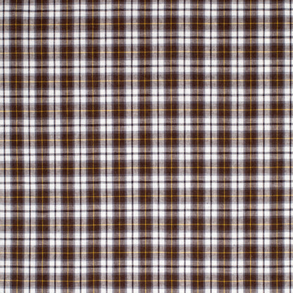 Just Country Boy's Brayden Half Button Workshirt - Coffee & White Check BWLS2672