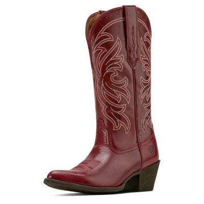 Ariat Womens Heritage J Toe Stretch fit Boot - Sangria