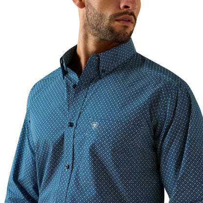 Ariat Men's Jordi Fitted Long Sleeve Shirt - Poseidon Geo Print