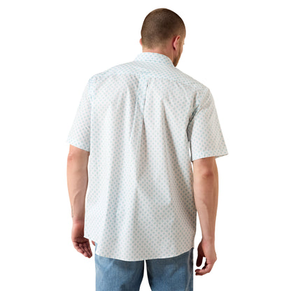 Ariat Men's Packert Classic Fit Short Sleeve Shirt - White Medallion