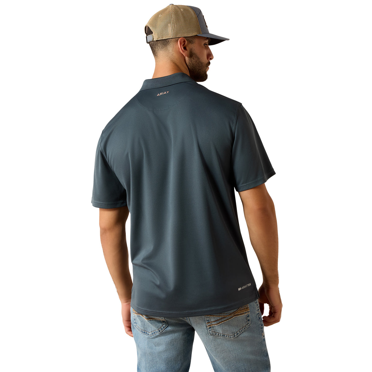 Ariat Men's Tek Short Sleeve Polo - Dark Slate