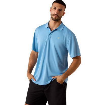 Ariat Men's Tek Short Sleeve Polo - Blissful Blue