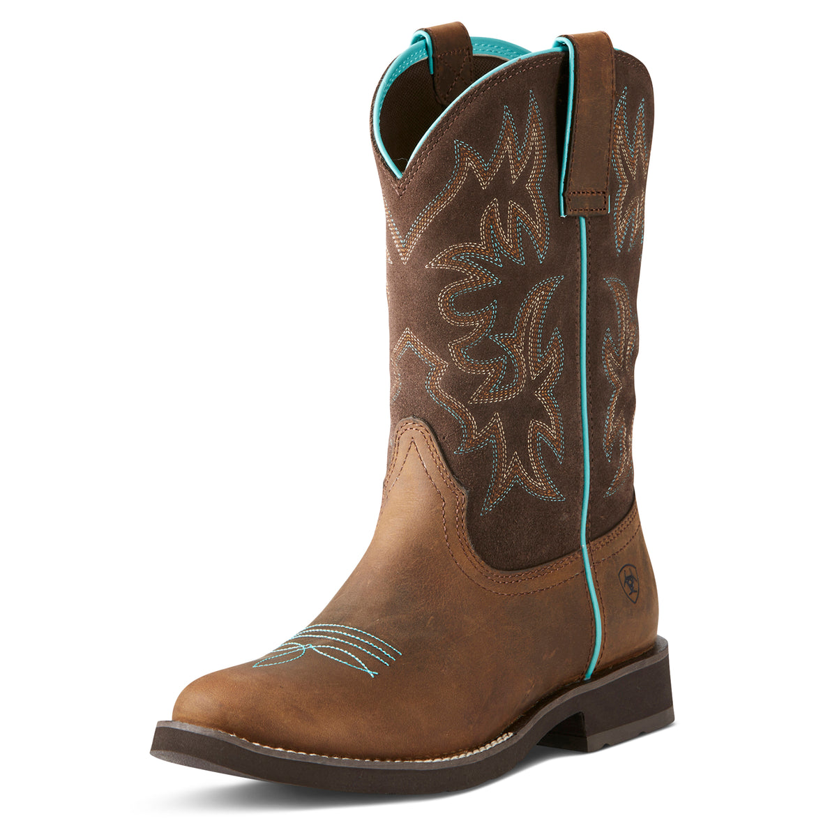 Ariat Women's Delilah Round Toe - Distressed Brown/ Fudge Brown