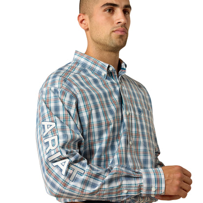 Ariat Men's Pro Series Team Phillip Classic Fit Long Sleeve Shirt - Corsair/White
