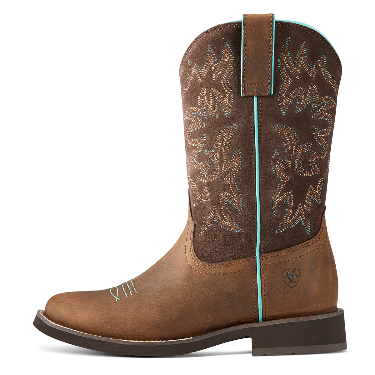Ariat Women's Delilah Round Toe - Distressed Brown/ Fudge Brown