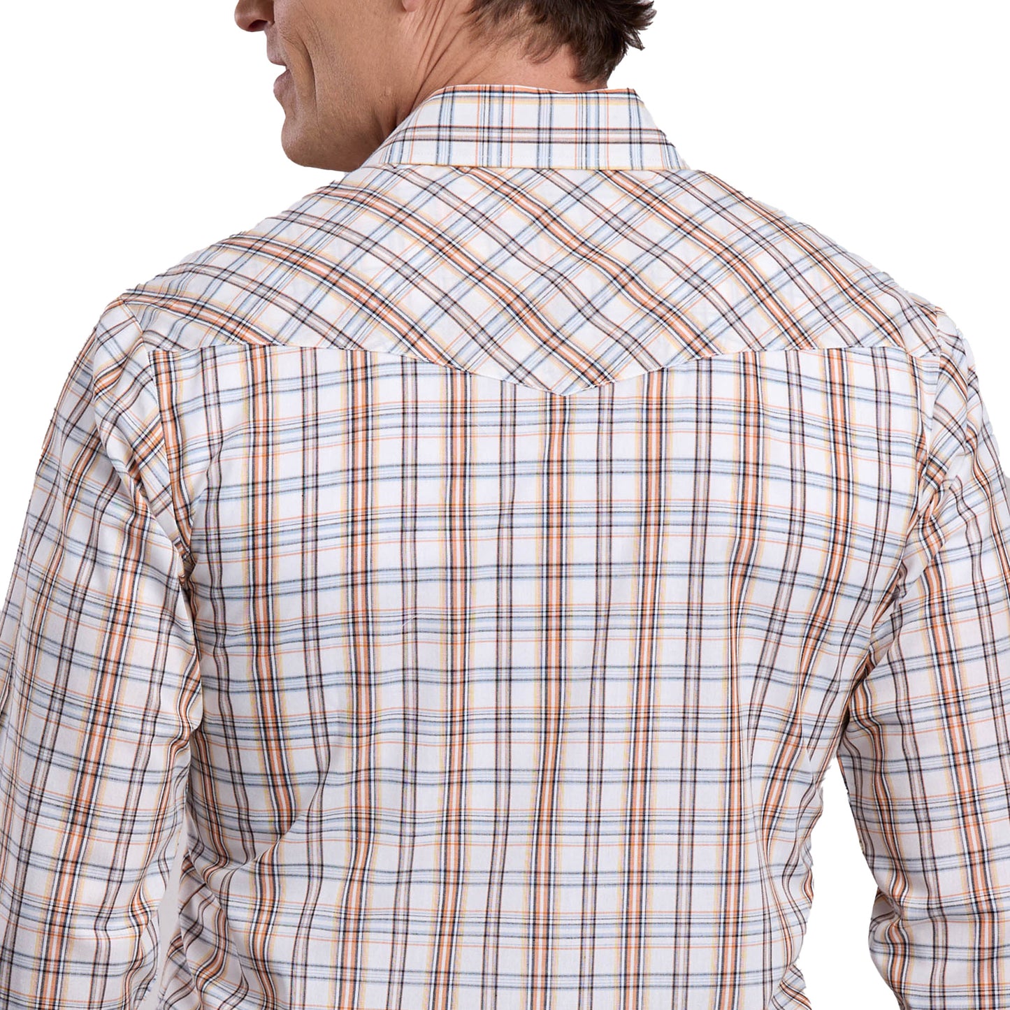 Roper Men's Karman Classic 55/45 Collection Long Sleeve Shirt Plaid - White 01-001-0101-2024