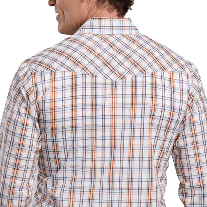 Roper Men's Karman Classic 55/45 Collection Long Sleeve Shirt Plaid - White 01-001-0101-2024