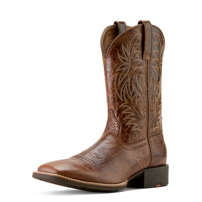 Ariat Men's Sport Western Wide Square Toe Dark Tan