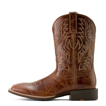 Ariat Men's Sport Western Wide Square Toe Dark Tan