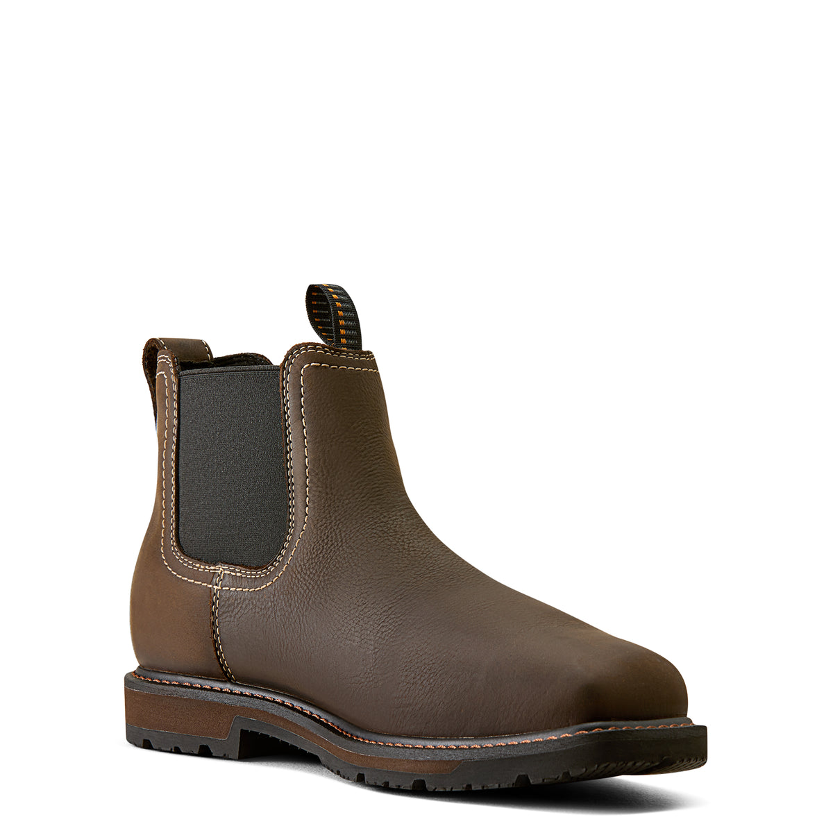 Ariat Men's Groundbreaker Chelsea Wide Square Steel Toe H20 - Dark brown