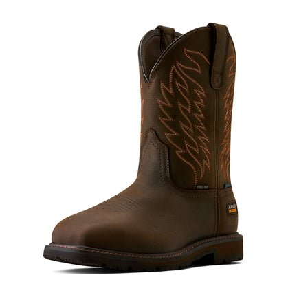 Ariat Men's Groundbreaker Wide Square Toe Steel Toe - Dark Brown