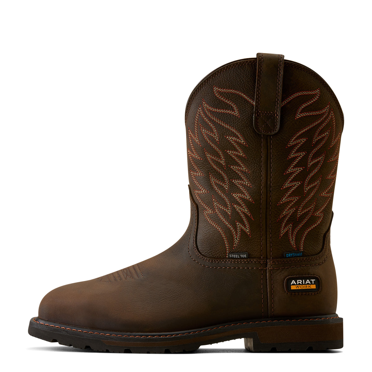 Ariat Men's Groundbreaker Wide Square Toe Steel Toe - Dark Brown
