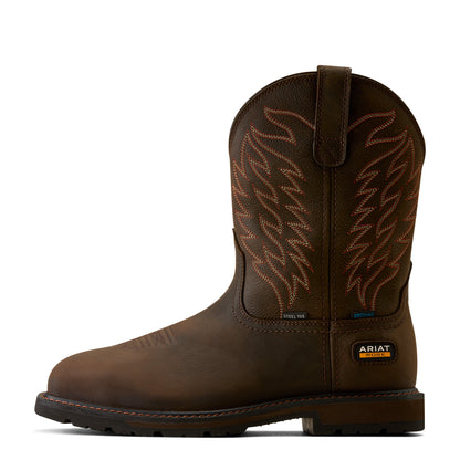 Ariat Men's Groundbreaker Wide Square Toe Steel Toe - Dark Brown