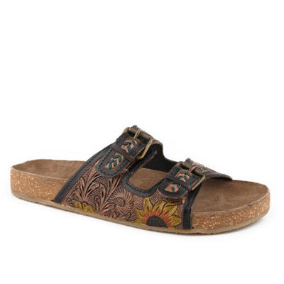 Roper Women's Desiree - Tan Floral Tooled Leather 09-021-0607-3582
