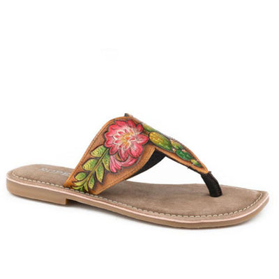 Roper Women's Juliet - Tan Tooled Leather 09-021-0607-3584