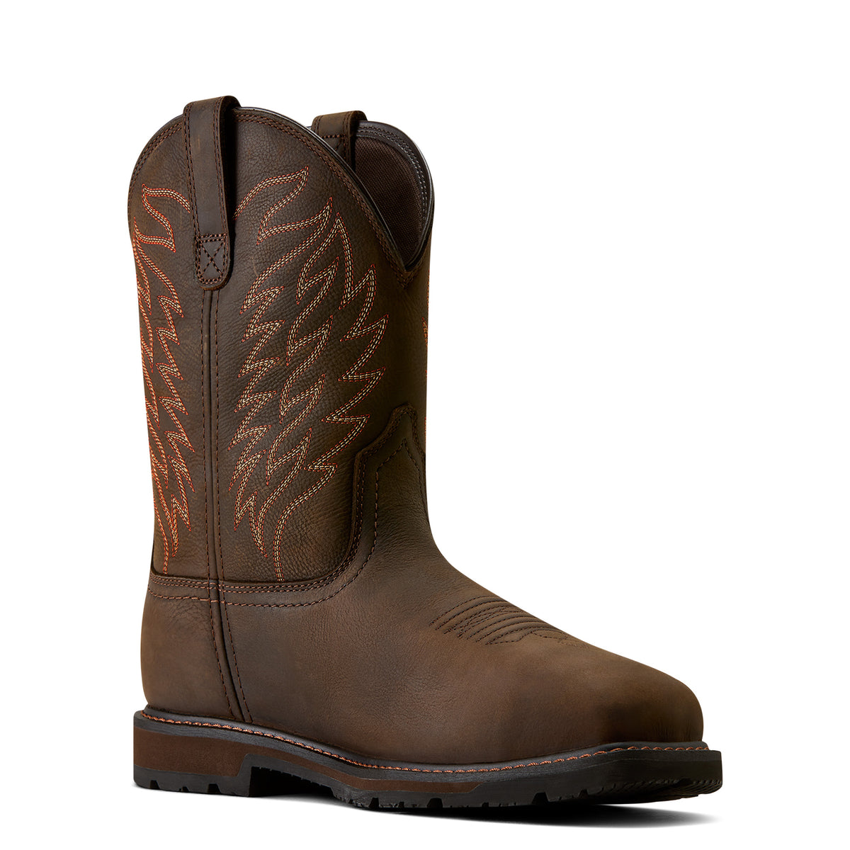Ariat Men's Groundbreaker Wide Square Toe Steel Toe - Dark Brown