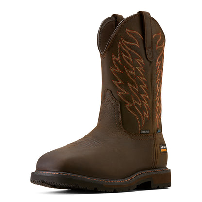 Ariat Men's Groundbreaker Wide Square Toe Steel Toe - Dark Brown