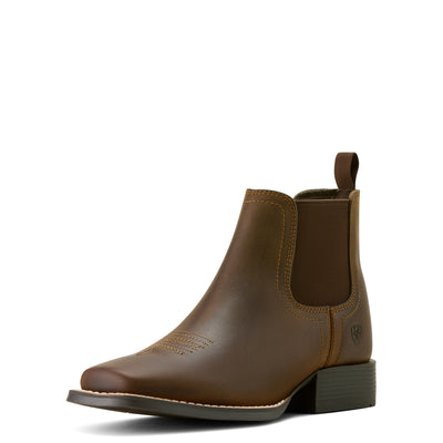 Ariat Youth Booker Chelsea Western Boot -Distressed Brown
